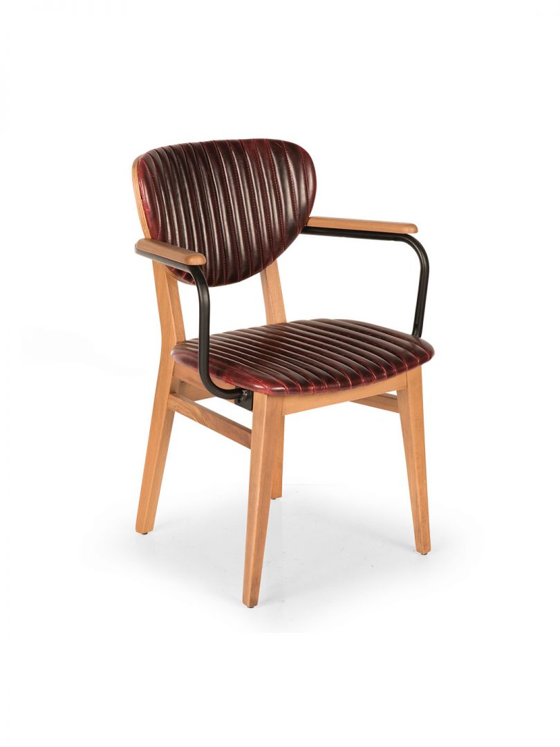 Leon Kollu Ahşap Sandalye